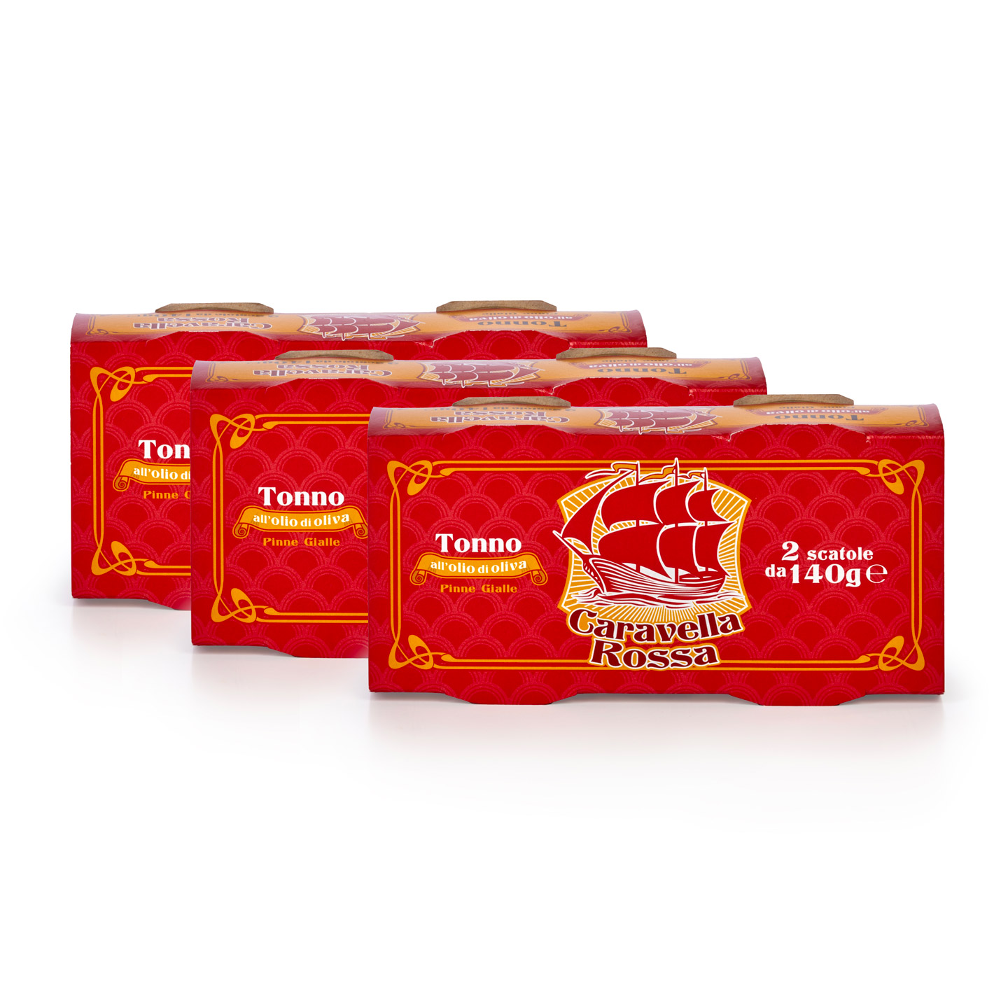 TONNO CARAVELLA ROSSA - 6 scatole da 140 gr